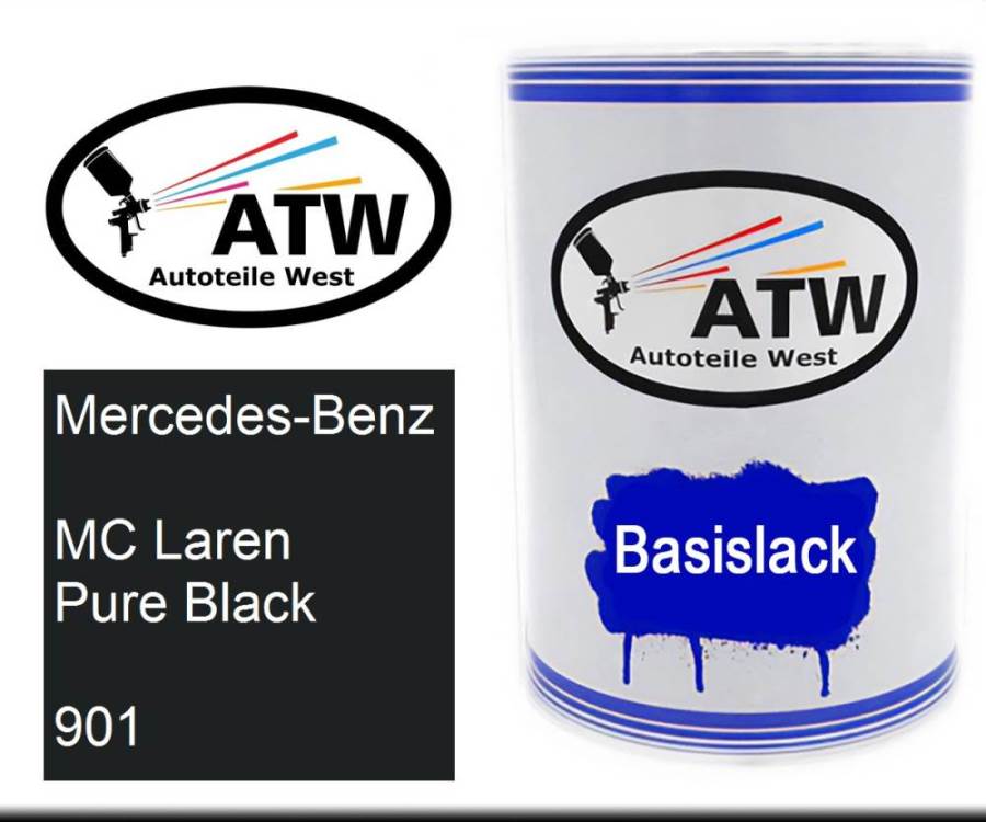 Mercedes-Benz, MC Laren Pure Black, 901: 500ml Lackdose, von ATW Autoteile West.